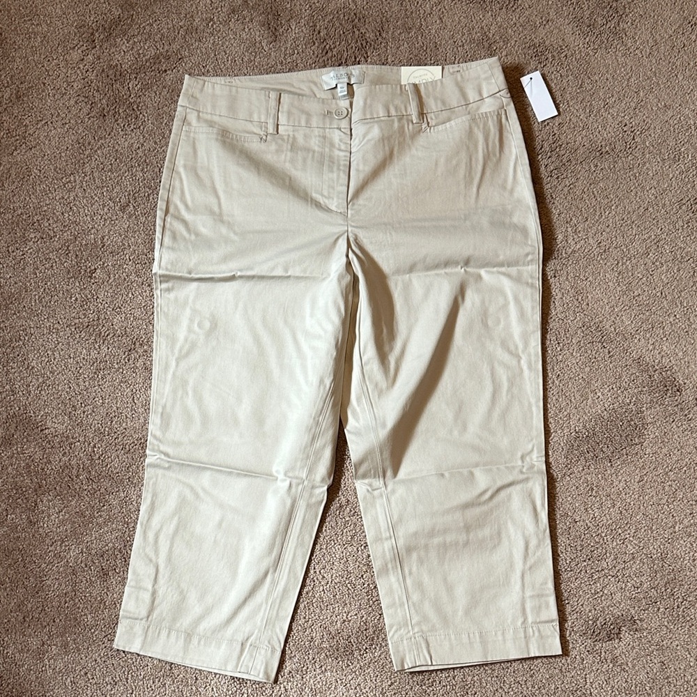 Talbots Tan Cropped Skimmers